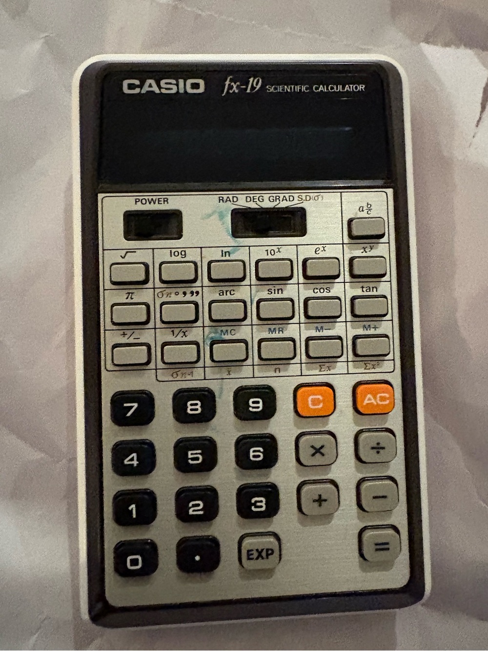 Vintage Casio fx-19 scientific calculator